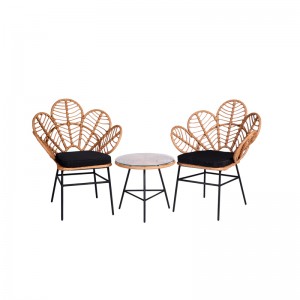 3pcs peacock natural rattan cane vintage designer relax furniture