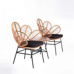 3pcs peacock natural rattan cane vintage designer relax furniture