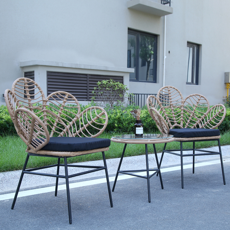 3pcs peacock natural rattan cane vintage designer relax furniture Featured Image
