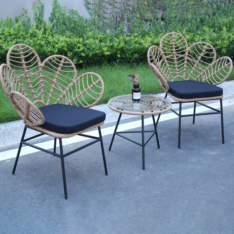 3pcs peacock natural rattan cane vintage designer relax furniture Featured Image