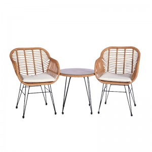 Patio Bistro Set rattan cafe set for garden balcony terrace