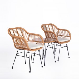 Patio Bistro Set rattan cafe set for garden balcony terrace
