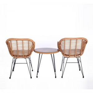 Patio Bistro Set rattan cafe set for garden balcony terrace