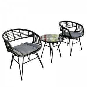 garden bistro set rattan cafe set for balcony terrace patio