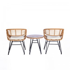 garden bistro set rattan cafe set for balcony terrace patio