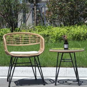 garden bistro set rattan cafe set for balcony terrace patio