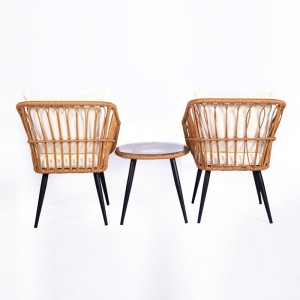3Pc Patio Conversation set Rattan Bistro Set