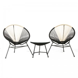 Patio conversation set acapulco chair set bistro set Olefen rope woven