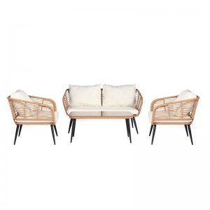 4Pc Patio conversation sofa set couch sofa set