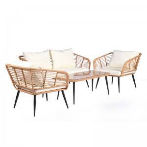 4Pc Patio conversation sofa set couch sofa set