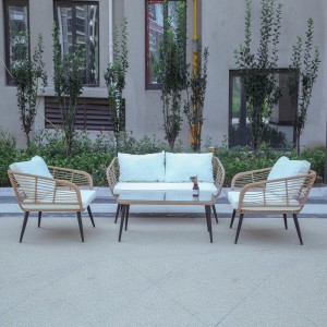 4Pc Patio conversation sofa set couch sofa set