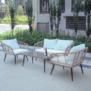 4Pc Patio conversation sofa set couch sofa set