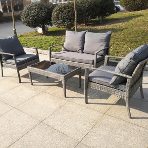 4Pc patio sofa set couch sofa set outdoor rattan furnituer