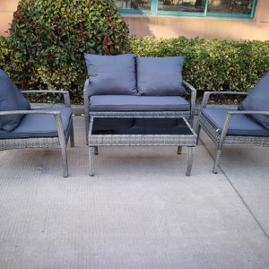 4Pc patio sofa set couch sofa set outdoor rattan furnituer