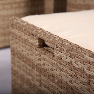 5Pc Patio conversation set  Outdoor Rattan sofa ottoman