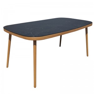 7pcs garden dining set rope woven outdoor furniture