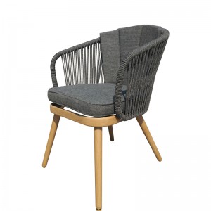 7pcs garden dining set rope woven outdoor furniture