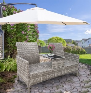 Outdoor loveseat chair garden double-seat rattan chair