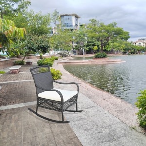 Rattan rocking chair garden armchair relaxing chair