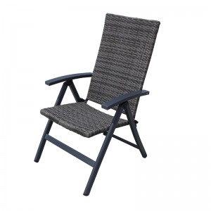 Wicker high back chair rattan folding chair