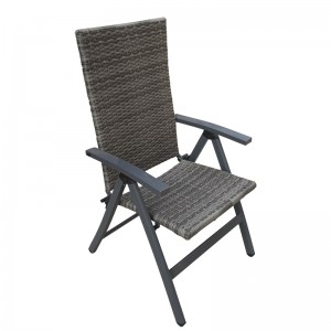 Wicker high back chair rattan folding chair