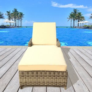 Sun chaise lounge chair outdoor wicker sunbed