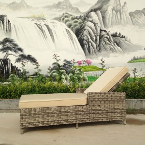 Sun chaise lounge chair outdoor wicker sunbed