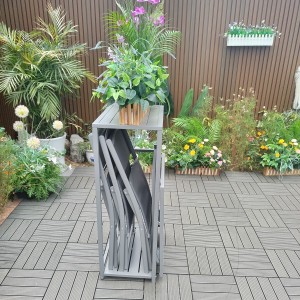 4pc Balcony bistro set folding table and chairs in grey