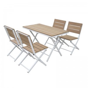 Folding dining set Polywood dining table chairs space-saving dining set