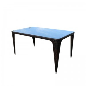 Rectangular garden dining set outdoor wicker dining table rattan chairs