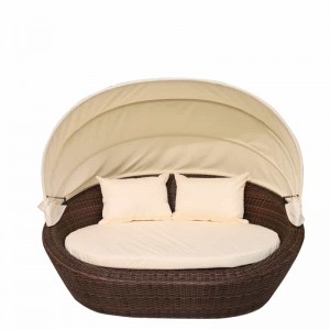 Patio daybed outdoor lounge daybed canopy rattan poolside sunbed