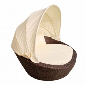 Patio daybed outdoor lounge daybed canopy rattan poolside sunbed