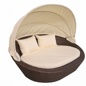 Patio daybed outdoor lounge daybed canopy rattan poolside sunbed