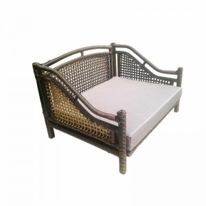 Luxury pet sofa rattan dog bed pet furniture