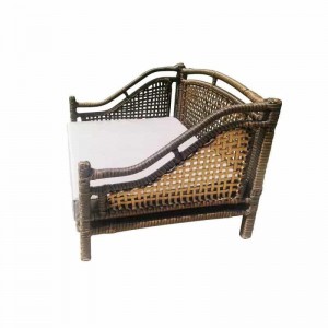 Luxury pet sofa rattan dog bed pet furniture