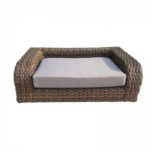 Welded metal frame Rattan wicker Pet Sofa Bed for dogs/cats