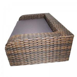 Welded metal frame Rattan wicker Pet Sofa Bed for dogs/cats