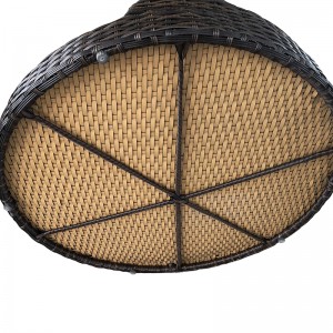 Round pet bed w/handles-Rattan cat & dog bed