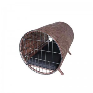 Cylinder Pet Crate rattan pet cage-indoor/outdoor