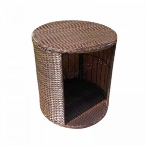 Rattan Cat Bed portable cat caves Pet Nest Side Table