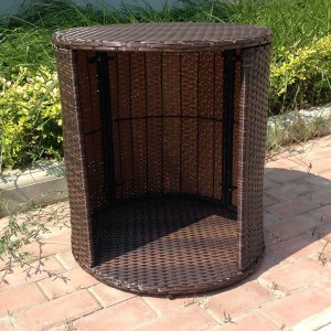 Rattan Cat Bed portable cat caves Pet Nest Side Table