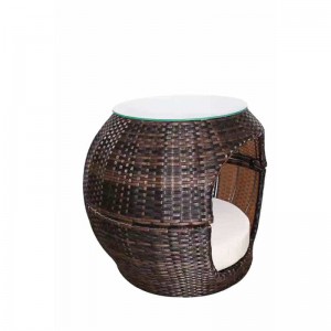 Rattan cat bed pet nest cat caves hooded pet bed