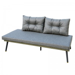 4Pc Patio conversation set- garden metal aluminium sofa set