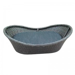 Resin wicker cat dog bed rattan pet nest