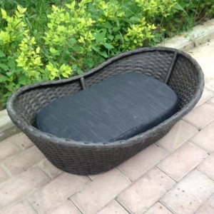 Resin wicker cat dog bed rattan pet nest