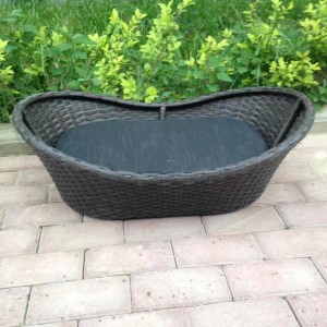 Resin wicker cat dog bed rattan pet nest
