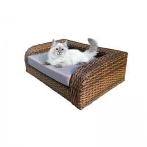 Welded metal frame Rattan wicker Pet Sofa Bed for dogs/cats