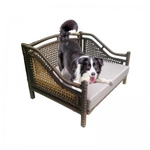 Luxury pet sofa rattan dog bed pet furniture