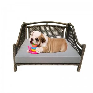Luxury pet sofa rattan dog bed pet furniture