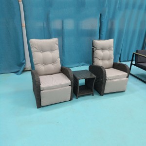 Garden furniture adjustable Sunbed rattan Chaise lounge patio reclining chair